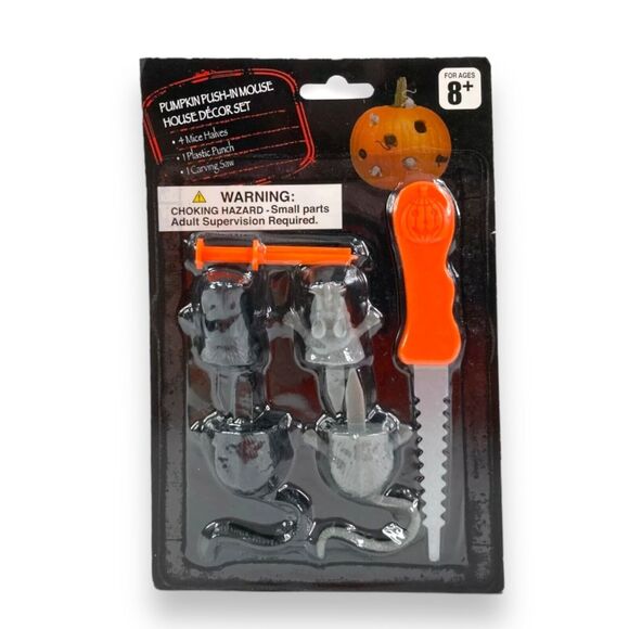 23-PACK LOT Push-In Mouse Mice Pumpkin Decorating Sets Jack-O-Lantern Halloween - Picture 2 of 14